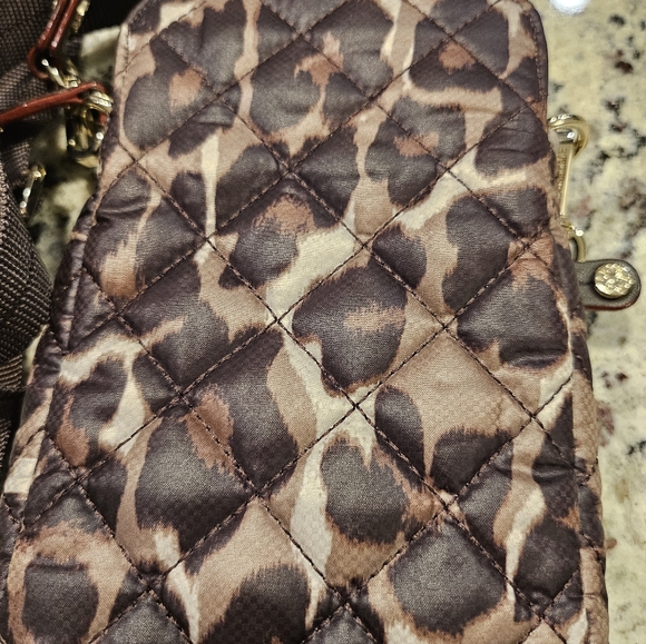 MZ Wallace Leopard Print Quilted Crossbody Bag Excellent Conditions - Picture 4 of 6